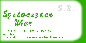 szilveszter uher business card